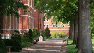 University walkway covered by the shade header image