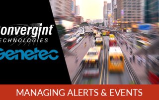 Genetec Managing Alerts and Events Speeding Bus with Blurred Motion Image